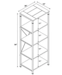 54" Austin Bookshelf Brown - Linon -Bookshelves Sales Shop unnamed file 5096