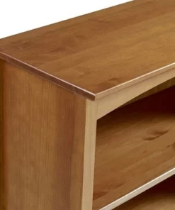 Camaflexi 4 Tier Shaker Style Open Storage Organization Bookshelf Wood Bookcase Shelf Unit w/ 3 Adjustable and 1 Fixed Shelves, Brown Cherry Finish -Bookshelves Sales Shop unnamed file 5108