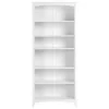 Camaflexi 6 Tier Shaker Style Open Storage Organization Bookshelf Wood Bookcase Shelf Unit w/ 4 Adjustable and 2 Fixed Shelves, White Finish -Bookshelves Sales Shop unnamed file 5109