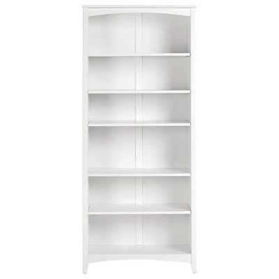 Camaflexi 6 Tier Shaker Style Open Storage Organization Bookshelf Wood Bookcase Shelf Unit w/ 4 Adjustable and 2 Fixed Shelves, White Finish 3 Camaflexi 6 Tier Shaker Style Open Storage Organization Bookshelf Wood Bookcase Shelf Unit w/ 4 Adjustable and 2 Fixed Shelves, White Finish