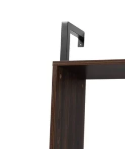 Fariat Walnut Wood and Metal Display Shelf with Desk Brown/Black - Baxton Studio 10 Fariat Walnut Wood and Metal Display Shelf with Desk Brown/Black - Baxton Studio -Bookshelves Sales Shop unnamed file 5120