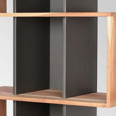 75" Bassett Modern Bookshelf Natural - Christopher Knight Home 4 75" Bassett Modern Bookshelf Natural - Christopher Knight Home - Image 2