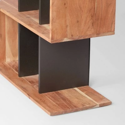 75" Bassett Modern Bookshelf Natural - Christopher Knight Home 5 75" Bassett Modern Bookshelf Natural - Christopher Knight Home - Image 3