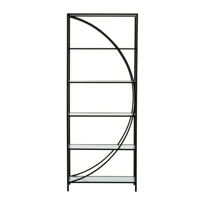 Olivia & May Industrial Iron Wall Shelf Black - Olivia & May 5 Olivia & May Industrial Iron Wall Shelf Black - Olivia & May - Image 3