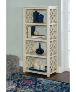 54.7" Whitley Antique Bookshelf White - Linon -Bookshelves Sales Shop unnamed file 5160