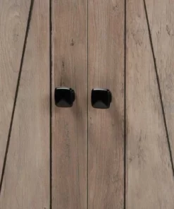 75.4" Derek Wood 2 Door Bookcase Oak - Baxton Studio -Bookshelves Sales Shop unnamed file 5166