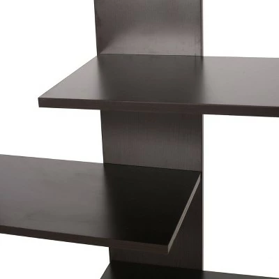 71" Sparks Modern Geometric High Shelf Bookcase Dark Gray - Christopher Knight Home 6 71" Sparks Modern Geometric High Shelf Bookcase Dark Gray - Christopher Knight Home - Image 4