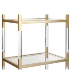 Olivia & May 69" Metal and Acrylic Bookcase Gold - Olivia & May -Bookshelves Sales Shop unnamed file 5186