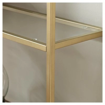 80.5" Aimee Etagere Gold - Crosley 4 80.5" Aimee Etagere Gold - Crosley - Image 2