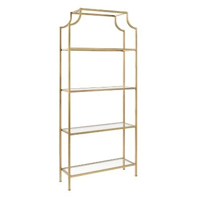 80.5" Aimee Etagere Gold - Crosley 6 80.5" Aimee Etagere Gold - Crosley - Image 4