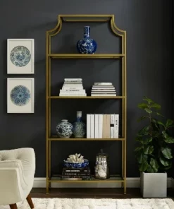 80.5" Aimee Etagere Gold - Crosley 14 80.5" Aimee Etagere Gold - Crosley -Bookshelves Sales Shop unnamed file 5218