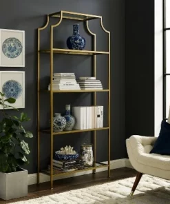 80.5" Aimee Etagere Gold - Crosley 15 80.5" Aimee Etagere Gold - Crosley -Bookshelves Sales Shop unnamed file 5219