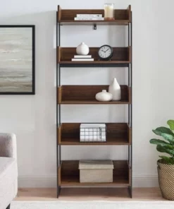 64" Remington Modern Industrial Box Shelf Bookcase - Saracina Home Gray Wash -Bookshelves Sales Shop unnamed file 5222