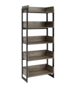 64" Remington Modern Industrial Box Shelf Bookcase - Saracina Home Gray Wash -Bookshelves Sales Shop unnamed file 5225