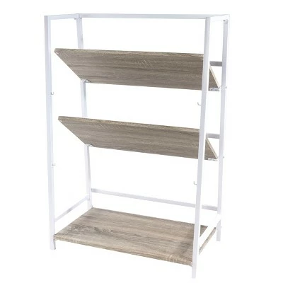 Atlantic Folding 3-Tier Shelf - urb SPACE White 3 Atlantic Folding 3-Tier Shelf - urb SPACE White