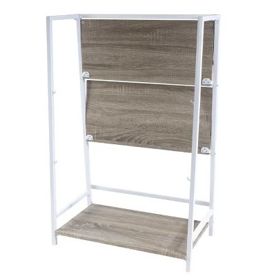 Atlantic Folding 3-Tier Shelf - urb SPACE White 4 Atlantic Folding 3-Tier Shelf - urb SPACE White - Image 2