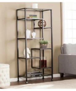 68" Jamel Bookcase Matte Black - Aiden Lane -Bookshelves Sales Shop unnamed file 5277