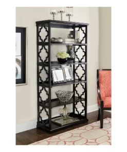 Anthony 72" 5 Shelf Painted Bookcase - Powell Company Black -Bookshelves Sales Shop unnamed file 5280