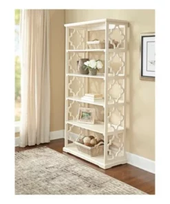 Anthony 72" 5 Shelf Painted Bookcase - Powell Company Black -Bookshelves Sales Shop unnamed file 5285