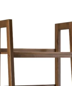 72"x24" Hawkins Solid Wood Ladder Shelf with Storage - Wyndenhall Medium Saddle Brown -Bookshelves Sales Shop unnamed file 5290