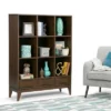 57" Pearson Solid Hardwood Cube Storage with Drawers Walnut Brown - WyndenHall -Bookshelves Sales Shop unnamed file 5301