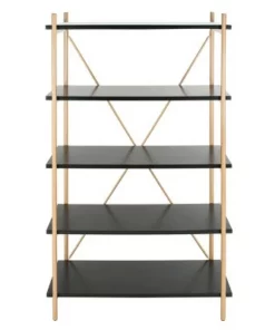 Rigby 5 Tier Etagere - Safavieh Gold Liquid/black -Bookshelves Sales Shop unnamed file 5317