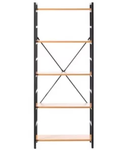 Fabulaxe Industrial Style 5 Shelf Wood and Metal Bookcase -Bookshelves Sales Shop unnamed file 5324