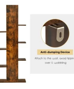 Costway 8-shelf Bookcase Freestanding Tree shelf Display Storage Stand BlackWhite -Bookshelves Sales Shop unnamed file 533