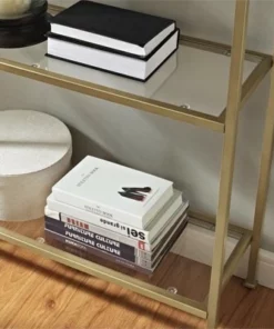 Metal Glass Bookcase in Antique Gold - Pemberly Row -Bookshelves Sales Shop unnamed file 5354