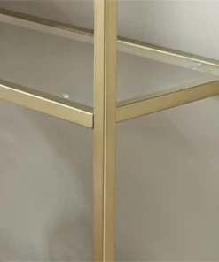 Metal Glass Bookcase in Antique Gold - Pemberly Row -Bookshelves Sales Shop unnamed file 5355