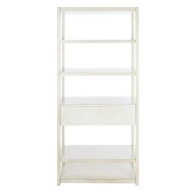 70" Johni 1 Drawer and 5 Shelves Etagere - Safavieh Antique White 7 70" Johni 1 Drawer and 5 Shelves Etagere - Safavieh Antique White - Image 5