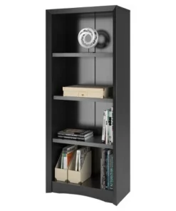 Quadra 59" Tall Bookcase - Finish - Corliving Black