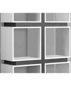 71" Hollow Core Bookcase - White/Gray - EveryRoom -Bookshelves Sales Shop unnamed file 5401