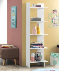 Costway Set of 2 Bookcase Storage 5-Tier Open Shelf Display Room Divider