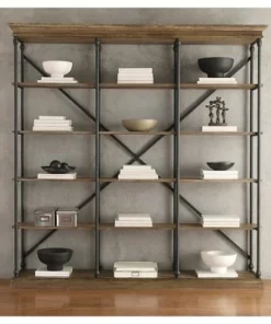 84" Belvidere 5 Shelf Wide Bookshelf - Inspire Q Ivory White -Bookshelves Sales Shop unnamed file 5425