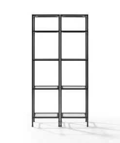 73" 2pc Aimee Narrow Etagere Set Oil Rubbed Bronze - Crosley