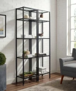 73" 2pc Aimee Narrow Etagere Set Oil Rubbed Bronze - Crosley -Bookshelves Sales Shop unnamed file 5431