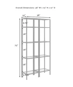 73" 2pc Aimee Narrow Etagere Set Oil Rubbed Bronze - Crosley -Bookshelves Sales Shop unnamed file 5432