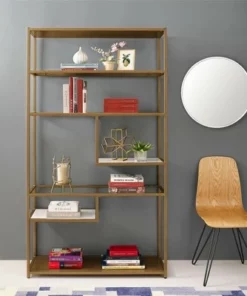 72" EOS Geometric Bookshelf Etagere Brass - Dorel Living 7 72" EOS Geometric Bookshelf Etagere Brass - Dorel Living -Bookshelves Sales Shop unnamed file 5435