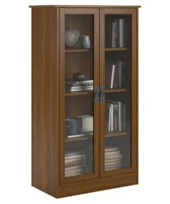 53" Auburn Hill Bookcase with Glass Doors Room & Joy Brown