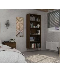 Rockefeller 5 Shelf Bookcase - Manhattan Comfort Tatiana Midnight Blue -Bookshelves Sales Shop unnamed file 5463