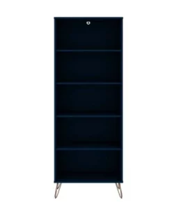 Rockefeller 5 Shelf Bookcase - Manhattan Comfort Tatiana Midnight Blue -Bookshelves Sales Shop unnamed file 5471