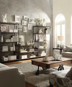 72" Webster 4 Shelf Mixed Media Bookshelf Black - Inspire Q -Bookshelves Sales Shop unnamed file 5483