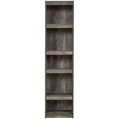 71.97" 5 Tier Wooden Pier with Adjustable Shelves - Benzara Gray 3 71.97" 5 Tier Wooden Pier with Adjustable Shelves - Benzara Gray