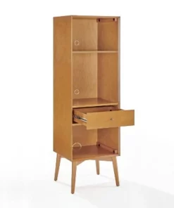 68" Landon Record Storage Bookcase Brown - Crosley -Bookshelves Sales Shop unnamed file 5501