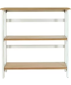 32.25" 3 Medford Shelf Bookshelf Distressed White - OSP Home Furnishings
