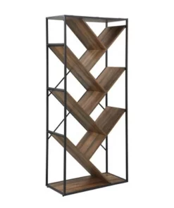 68" Anti Gravity Inverted V Bookshelf - Saracina Home Dark Walnut -Bookshelves Sales Shop unnamed file 5534