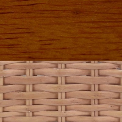 67" Flip Flop Square Folding Bookcase with Wicker Storage Baskets - Regency Oak/natural 8 67" Flip Flop Square Folding Bookcase with Wicker Storage Baskets - Regency Oak/natural - Image 6