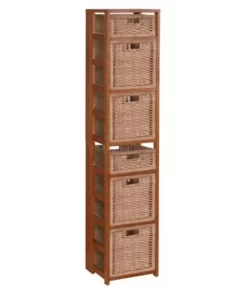 67" Flip Flop Square Folding Bookcase with Wicker Storage Baskets - Regency Oak/natural 21 67" Flip Flop Square Folding Bookcase with Wicker Storage Baskets - Regency Oak/natural -Bookshelves Sales Shop unnamed file 5544
