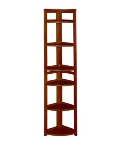 Cakewalk High Corner Folding Bookcase - Regency Cherry